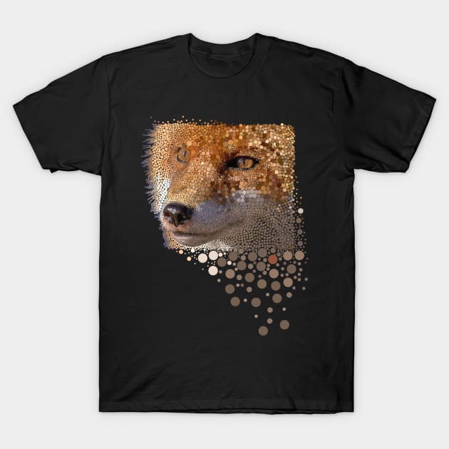 Fox pointillism T-Shirt by PotosFlavus